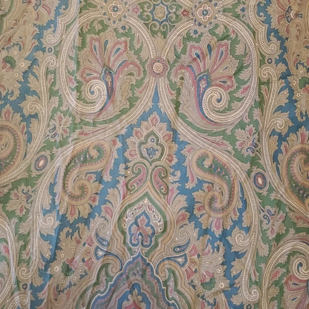 Ralph Lauren cotton Twin Jumeau fitted sheets brown green blue